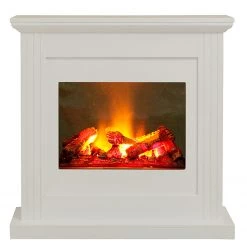 Loftscape Cheminée électrique Ontario - Blanc brillant - Insert de cheminée noir -Meubles de salon Soldes 1000224505 200922 15392900084 DETAILS P000000001000224505