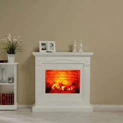 Ridgevalley Cheminée électrique Calgary - Blanc brillant - Insert de cheminée imitation de pierre -Meubles de salon Soldes 1000224507 200922 15394800103 MOOD DETAILS P000000001000224507 mood