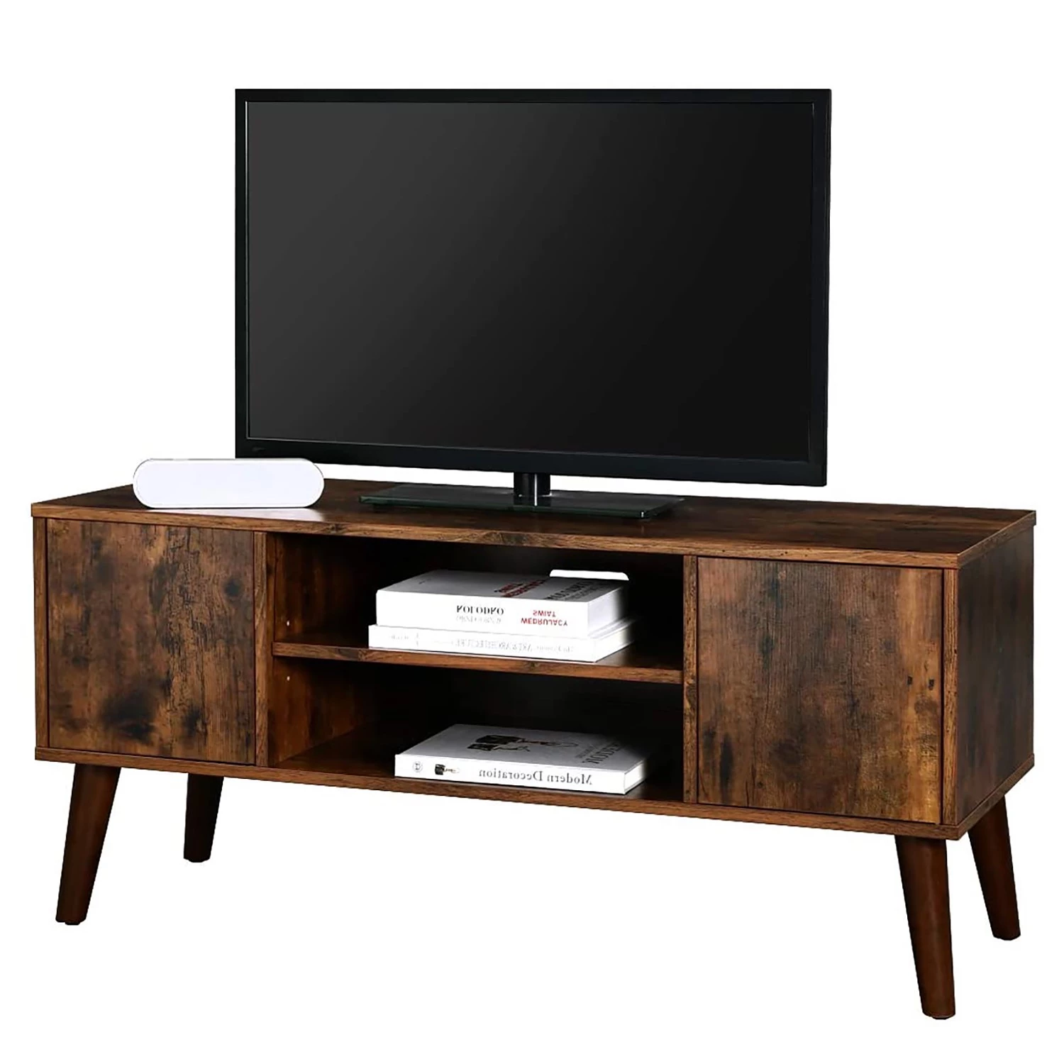 Red Living Meuble TV Hickling I - Marron / Hévéa 3 Red Living Meuble TV Hickling I - Marron / Hévéa