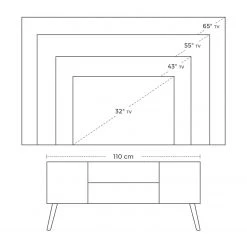 Red Living Meuble TV Hickling I - Marron / Hévéa 17 Red Living Meuble TV Hickling I - Marron / Hévéa -Meubles de salon Soldes 1000225810 200914 06115600021 SKETCH DETAILS P000000001000225810 sketch
