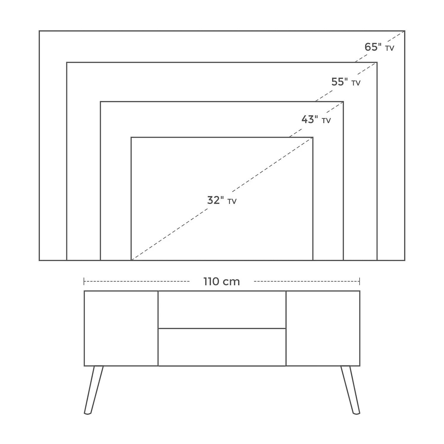 Red Living Meuble TV Hickling I - Marron / Hévéa 10 Red Living Meuble TV Hickling I - Marron / Hévéa – Image 8