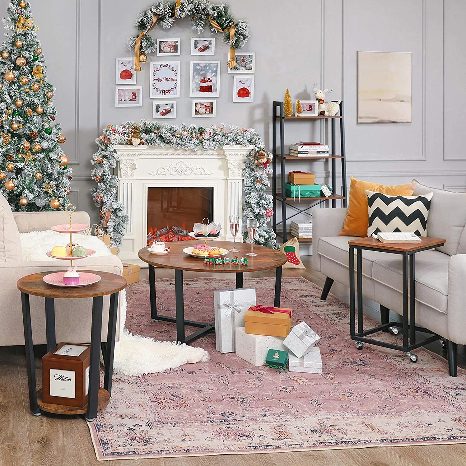 Red Living Bout de canapé Hexton - Marron / Noir 6 Red Living Bout de canapé Hexton - Marron / Noir – Image 4