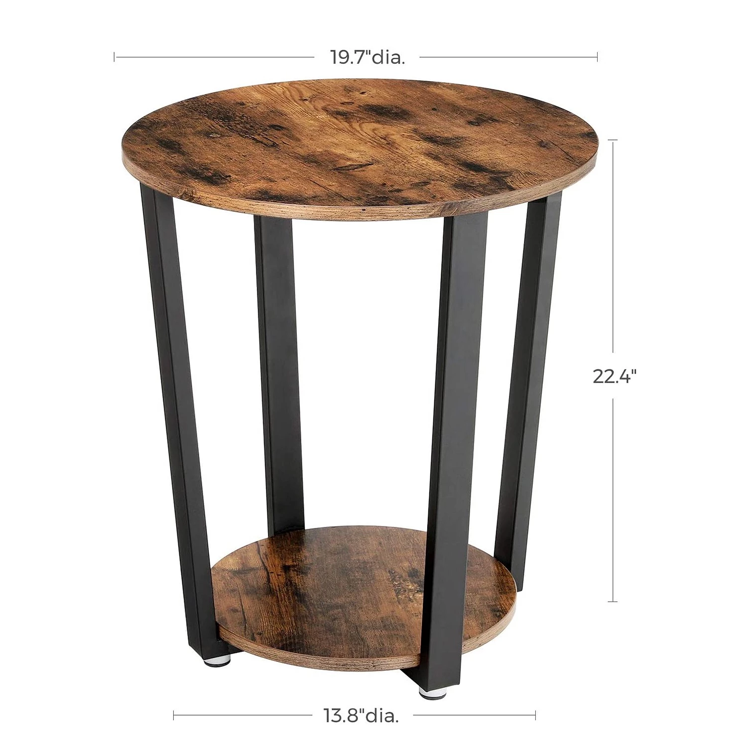 Red Living Bout de canapé Hexton - Marron / Noir 9 Red Living Bout de canapé Hexton - Marron / Noir – Image 7