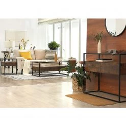 Red Living Console Cottage Hill - Verre / Métal - Marron / Noir -Meubles de salon Soldes 1000225819 200914 06124200082 MOOD DETAILS P000000001000225819 mood