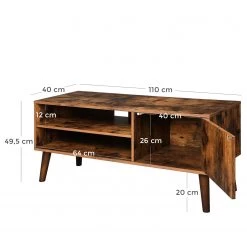 Red Living Meuble TV Hickling II - Marron / Hévéa -Meubles de salon Soldes 1000225822 200914 06130500109 SKETCH DETAILS P000000001000225822 sketch