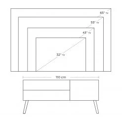 Red Living Meuble TV Hickling II - Marron / Hévéa -Meubles de salon Soldes 1000225822 200914 06130600110 SKETCH DETAILS P000000001000225822 sketch
