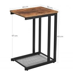 Red Living Bout de canapé Bettyhill - Marron / Noir -Meubles de salon Soldes 1000225824 200914 06131600126 SKETCH DETAILS P000000001000225824 sketch