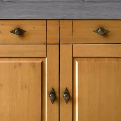 Maison Belfort Vaisselier Bergen I - Pin massif - Pin coloris lessivé / Pin gris -Meubles de salon Soldes 1000225937 211122 08330703660 DETAILS P000000001000225937