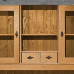 Maison Belfort Vaisselier Bergen I - Pin massif - Pin coloris lessivé / Pin gris -Meubles de salon Soldes 1000225937 211122 08330703682 DETAILS P000000001000225937