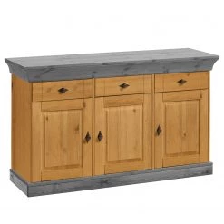 Maison Belfort Vaisselier Bergen I - Pin massif - Pin coloris lessivé / Pin gris -Meubles de salon Soldes 1000225937 211122 08330703693 DETAILS P000000001000225937