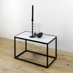 Red Living Table basse Midford I - Pierre / Métal - Blanc / Noir -Meubles de salon Soldes 1000226066 210618 17404100303 MOOD DETAILS P000000001000226066 mood