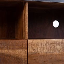 Ars manufacti Meuble TV Mackz I - Acacia massif - Acacia / Noir vieilli -Meubles de salon Soldes 1000226069 220126 15550100048 DETAILS P000000001000226069