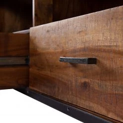 Ars manufacti Meuble TV Mackz I - Acacia massif - Acacia / Noir vieilli -Meubles de salon Soldes 1000226069 220127 084010000050 DETAILS P000000001000226069