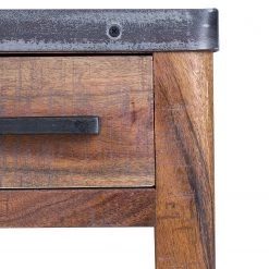 Ars manufacti Bout de canapé Mackz - Acacia massif - Acacia / Noir vieilli -Meubles de salon Soldes 1000226074 220330 060 DETAILS P000000001000226074