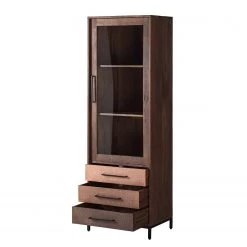 Ars manufacti Vitrine Copp - Manguier massif / Métal - Cuivre / Manguier foncé -Meubles de salon Soldes 1000226079 210429 12192500003 DETAILS P000000001000226079