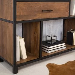 Ars manufacti Étagère Moboki - Manguier massif / Métal - Manguier foncé / Noir -Meubles de salon Soldes 1000226166 211112 135144000034 DETAILS P000000001000226166