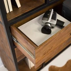 Ars manufacti Étagère Moboki - Manguier massif / Métal - Manguier foncé / Noir -Meubles de salon Soldes 1000226166 211112 135145000036 DETAILS P000000001000226166