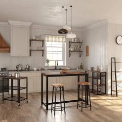 Red Living Étagères murales Litchfield (lot de 2) - Marron / Noir 11 Red Living Étagères murales Litchfield (lot de 2) - Marron / Noir -Meubles de salon Soldes 1000226204 200922 17385600113 MOOD DETAILS P000000001000226204 mood