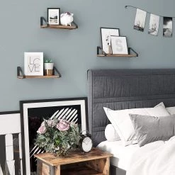 Red Living Tablettes murales Crossville (lot de 3) - Marron / Noir -Meubles de salon Soldes 1000226206 200922 17390200129 MOOD DETAILS P000000001000226206 mood