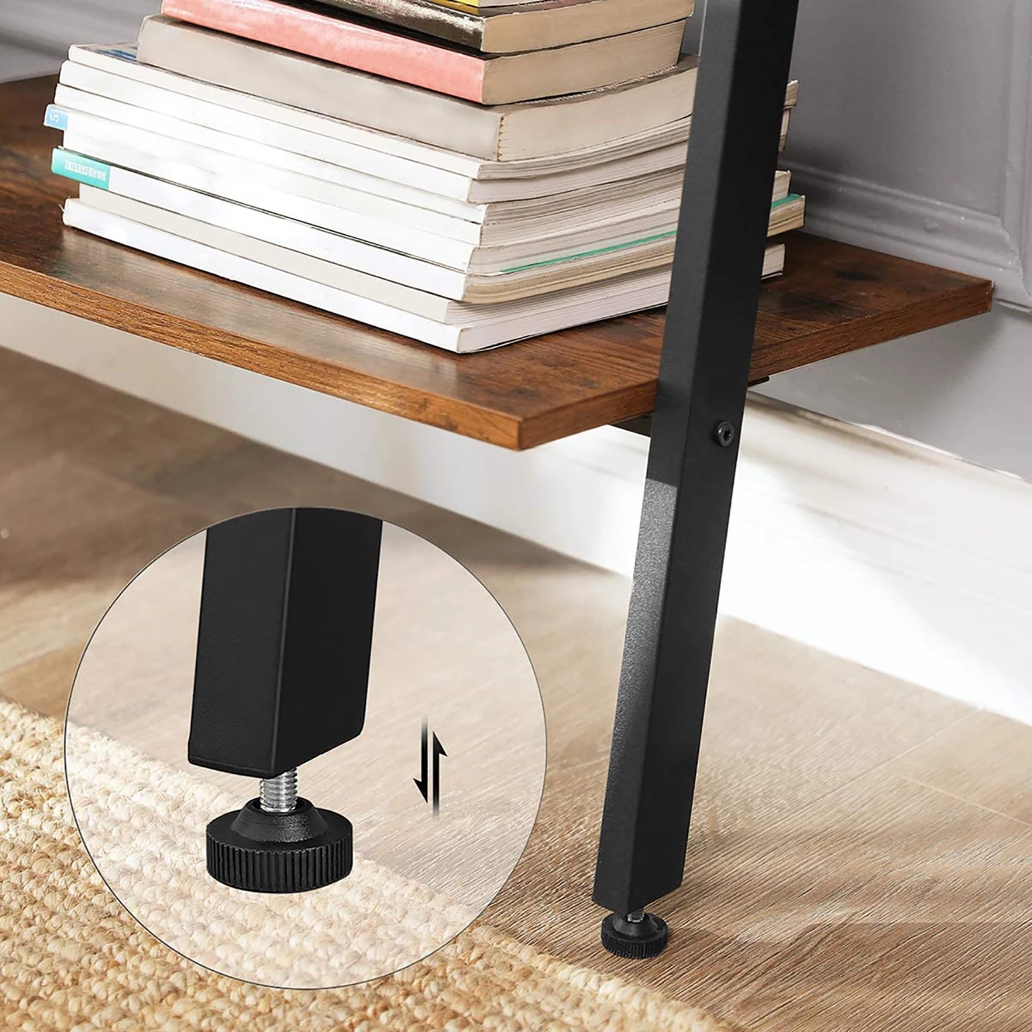 Red Living Étagère échelle Crosshill I - Marron / Noir 6 Red Living Étagère échelle Crosshill I - Marron / Noir – Image 4