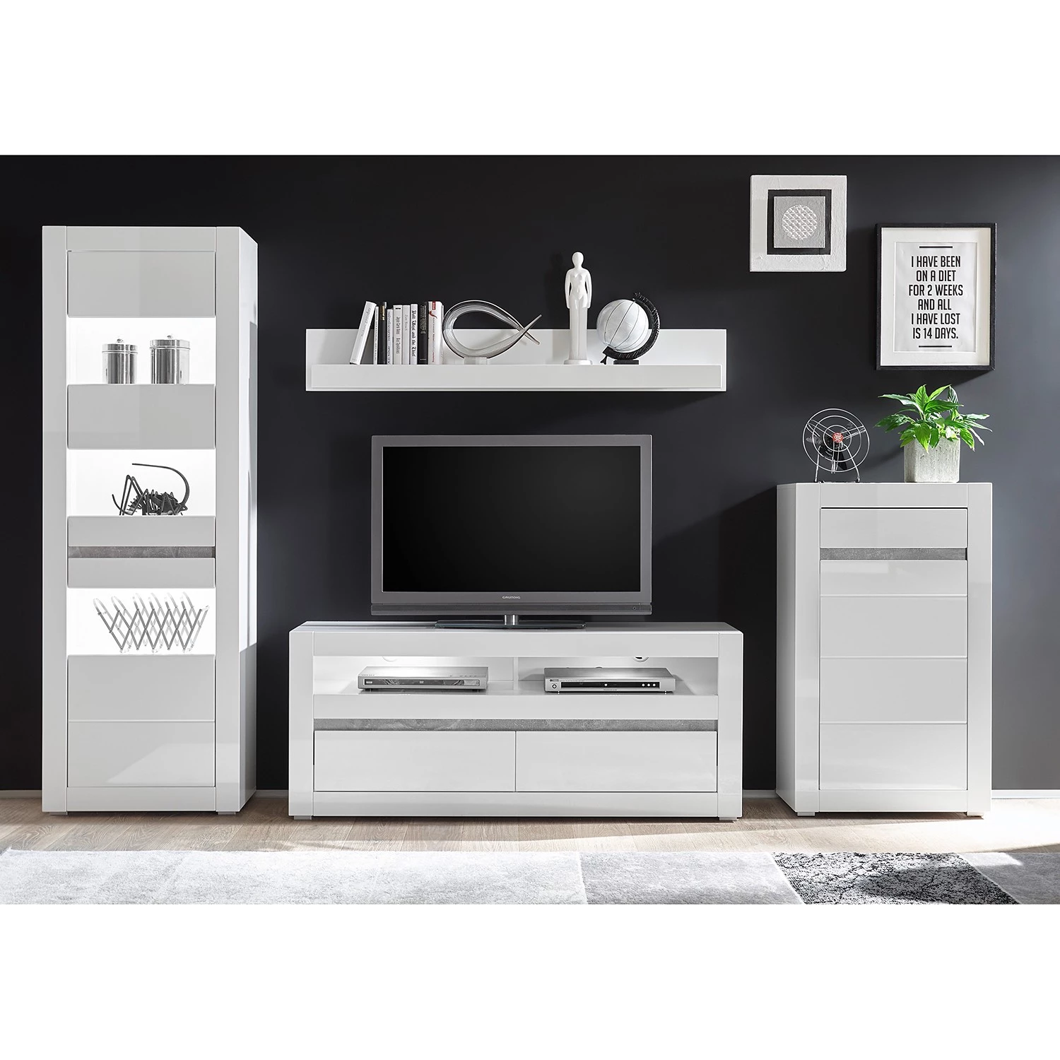 Loftscape Commode Cape Ann IV - Blanc brillant / Blanc mat 5 Loftscape Commode Cape Ann IV - Blanc brillant / Blanc mat – Image 3