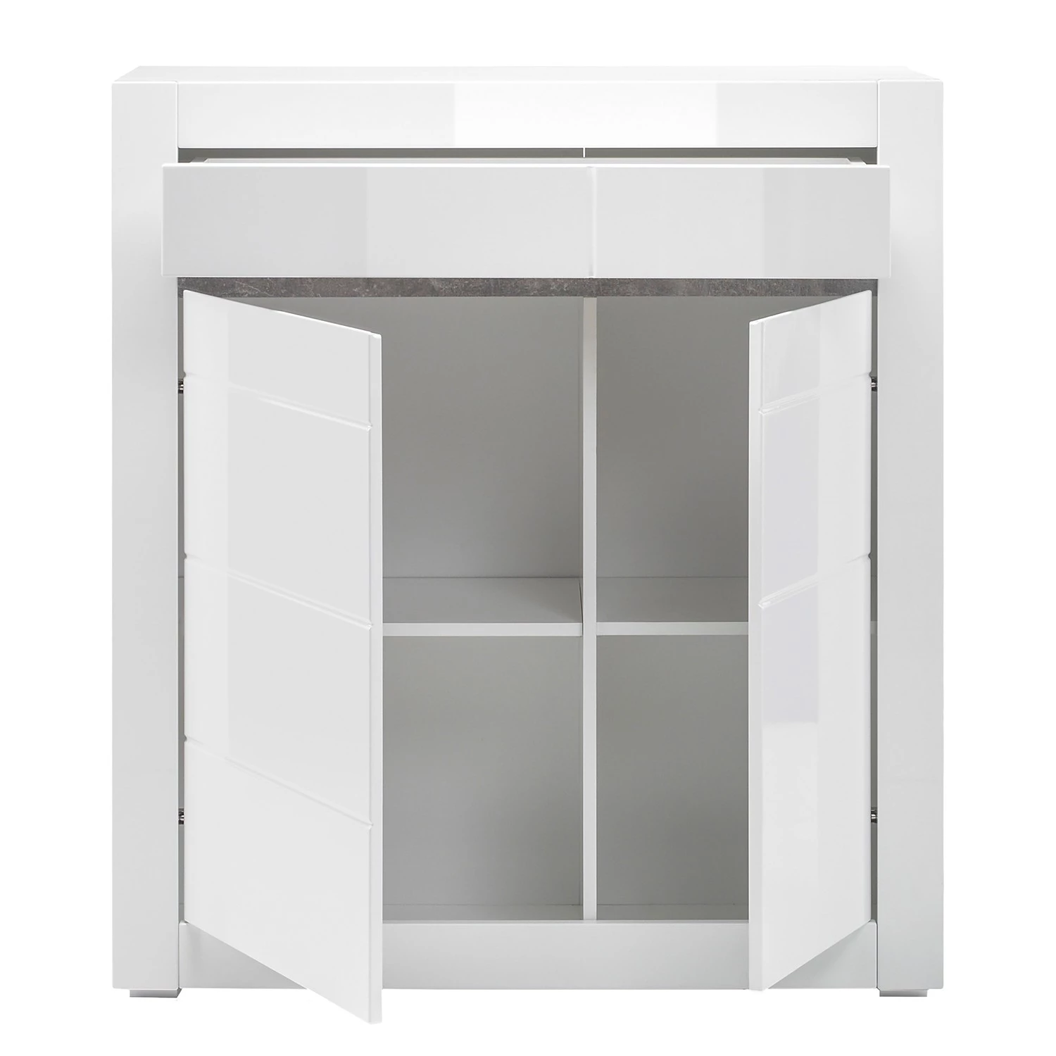 Loftscape Commode Cape Ann III - Blanc brillant / Blanc mat 6 Loftscape Commode Cape Ann III - Blanc brillant / Blanc mat – Image 4