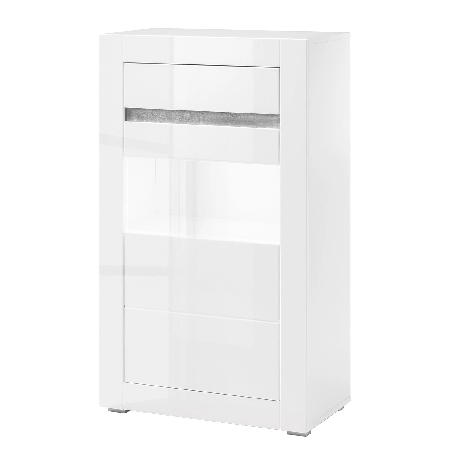 Loftscape Commode Cape Ann II - Blanc brillant / Blanc mat 3 Loftscape Commode Cape Ann II - Blanc brillant / Blanc mat