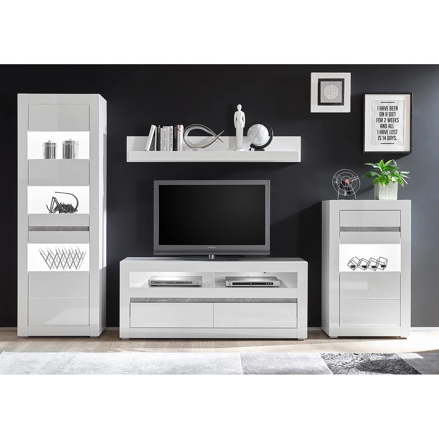 Loftscape Commode Cape Ann II - Blanc brillant / Blanc mat 5 Loftscape Commode Cape Ann II - Blanc brillant / Blanc mat – Image 3