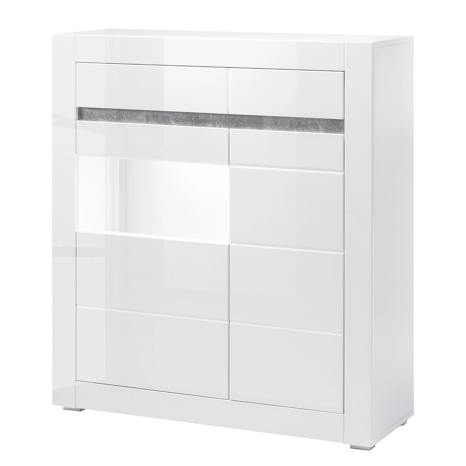 Loftscape Commode Cape Ann I - Blanc brillant / Blanc mat 3 Loftscape Commode Cape Ann I - Blanc brillant / Blanc mat
