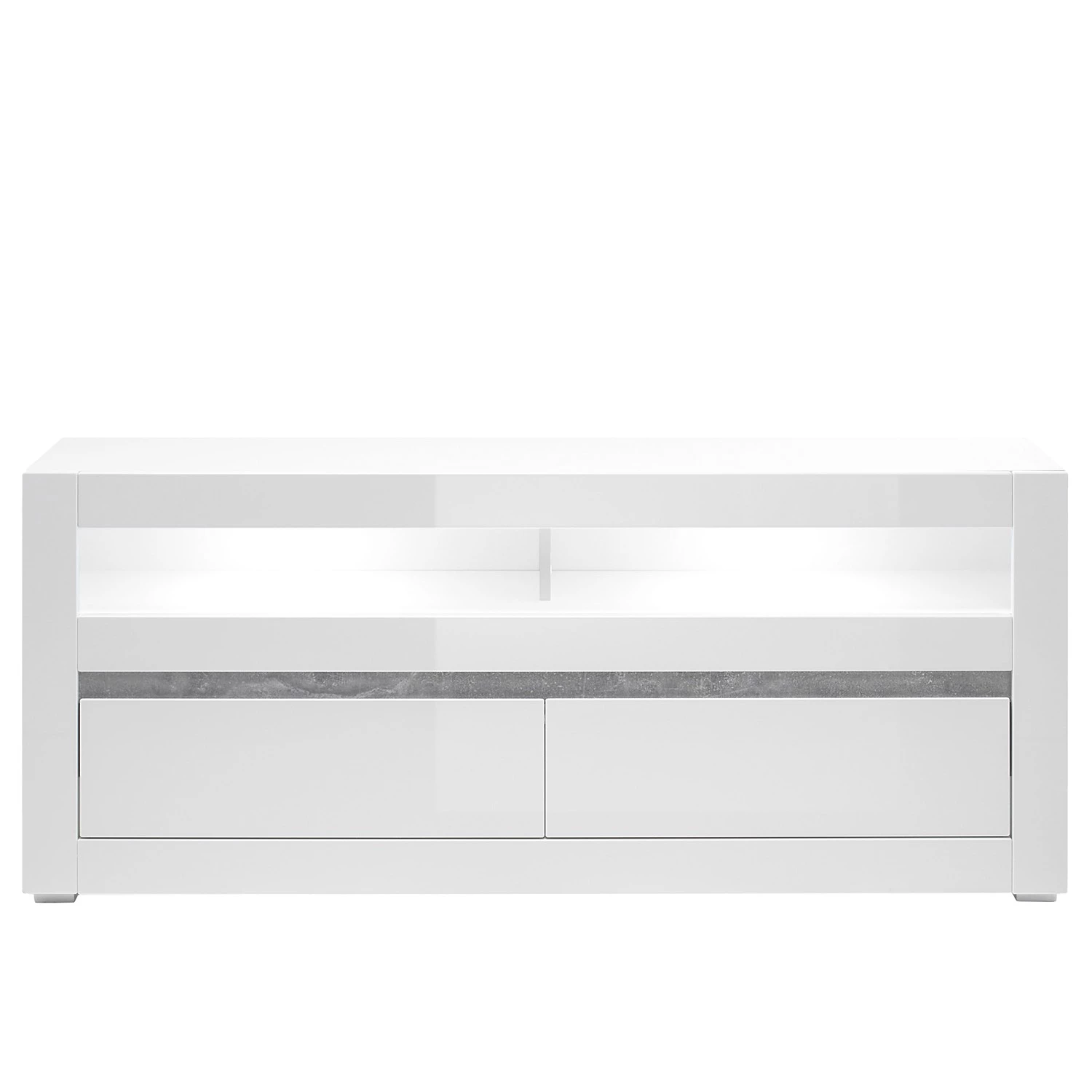 Loftscape Ensemble meubles TV Cape Ann III (4 él.) - Blanc brillant / Blanc mat 10 Loftscape Ensemble meubles TV Cape Ann III (4 él.) - Blanc brillant / Blanc mat – Image 8