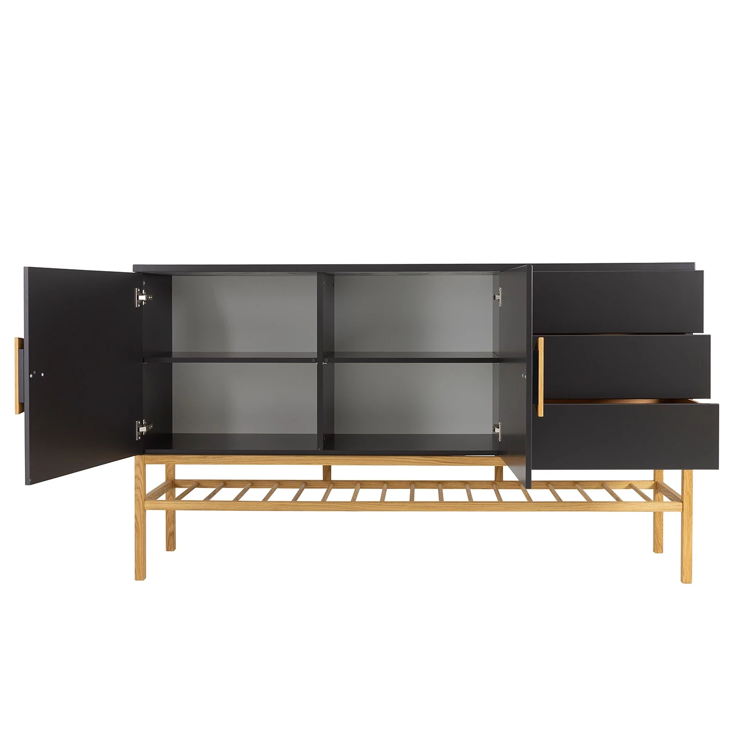 Tenzo Buffet Scoop - Partiellement en chêne massif - Noir 7 Tenzo Buffet Scoop - Partiellement en chêne massif - Noir – Image 5