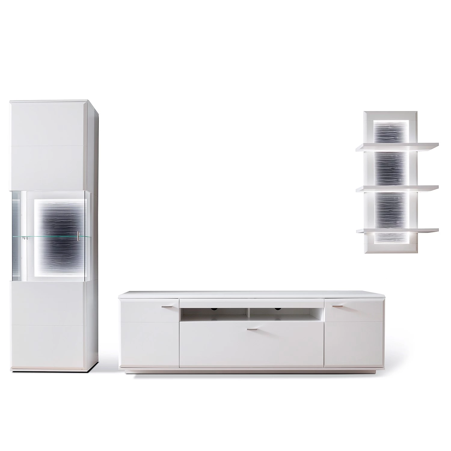 Loftscape Meubles TV muraux Cassville II ( 4 él.) - Blanc mat / Anthracite 8 Loftscape Meubles TV muraux Cassville II ( 4 él.) - Blanc mat / Anthracite – Image 6