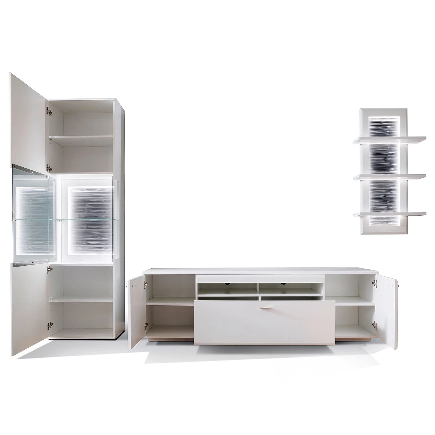 Loftscape Meubles TV muraux Cassville II ( 4 él.) - Blanc mat / Anthracite 9 Loftscape Meubles TV muraux Cassville II ( 4 él.) - Blanc mat / Anthracite – Image 7