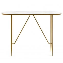 Red Living Console Saint Allen - Verre / Métal - Imitation marbre blanc / Doré 11 Red Living Console Saint Allen - Verre / Métal - Imitation marbre blanc / Doré -Meubles de salon Soldes 1000226413 200928 15145200007 DETAILS P000000001000226413