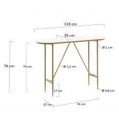 Red Living Console Saint Allen - Verre / Métal - Imitation marbre blanc / Doré 15 Red Living Console Saint Allen - Verre / Métal - Imitation marbre blanc / Doré -Meubles de salon Soldes 1000226413 200928 15145400011 SKETCH DETAILS P000000001000226413 sketch