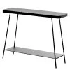 Red Living Console Kingswell - Verre / Métal - Gris / Noir