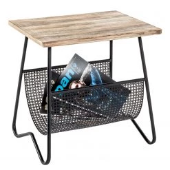 Red Living Bout de canapé Massillon - Placage en bois véritable / Métal - Noir -Meubles de salon Soldes 1000227228 201006 13131400014 DETAILS P000000001000227228