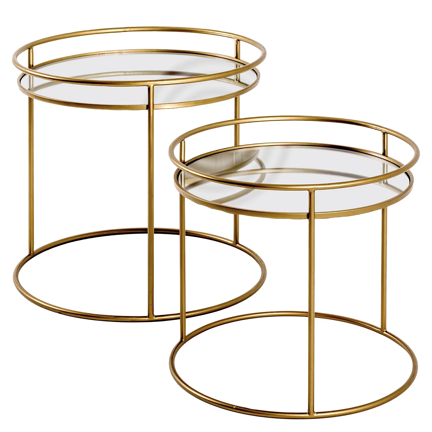 Red Living Bouts de canapé Yoah (2 éléments) - Verre / Métal - Doré 3 Red Living Bouts de canapé Yoah (2 éléments) - Verre / Métal - Doré