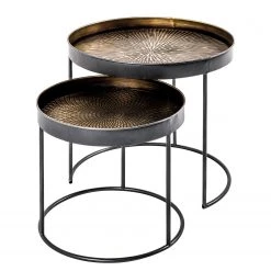 Red Living Tables gigognes Ceell (2 éléments) - Métal - Cuivre / Noir