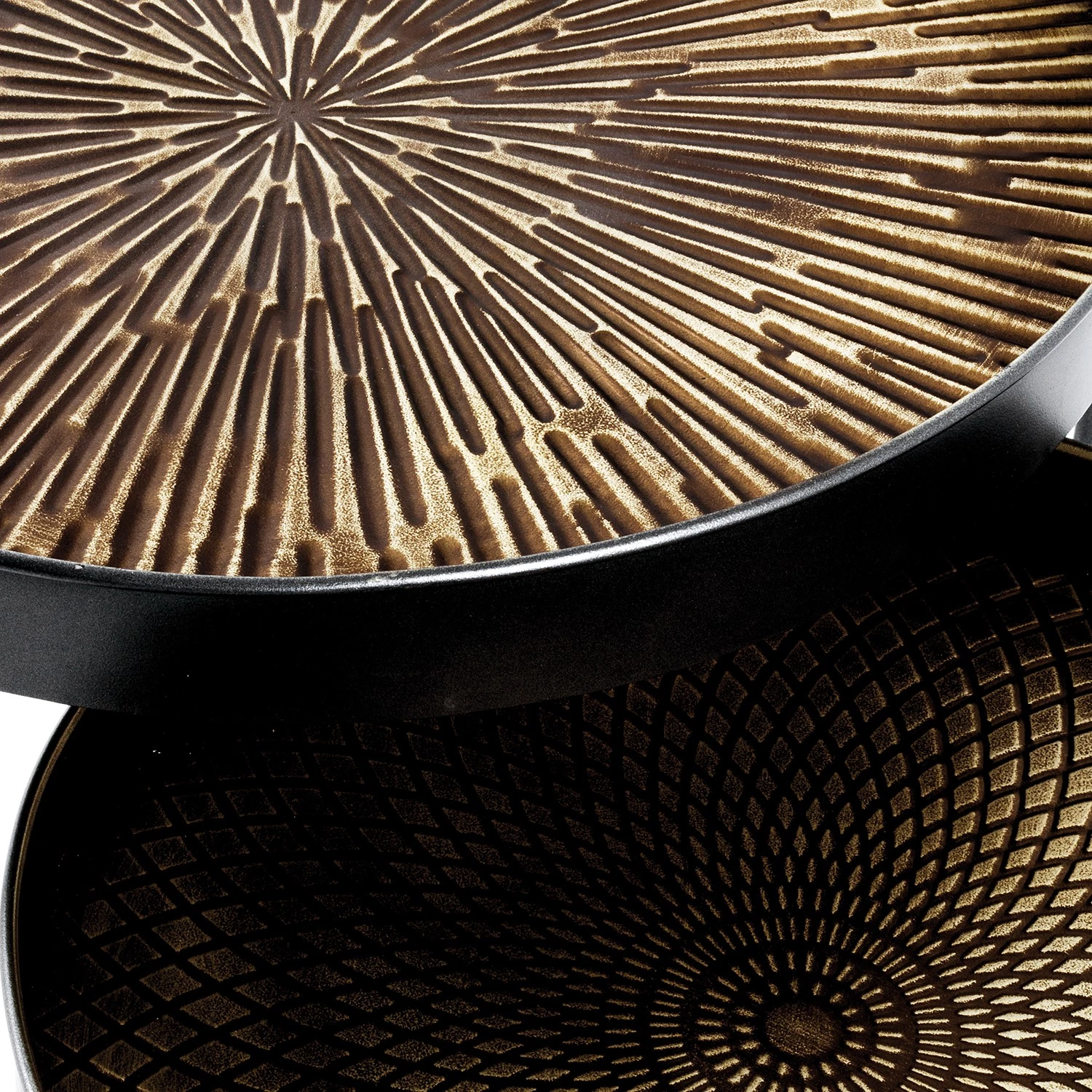 Red Living Tables gigognes Ceell (2 éléments) - Métal - Cuivre / Noir 5 Red Living Tables gigognes Ceell (2 éléments) - Métal - Cuivre / Noir – Image 3