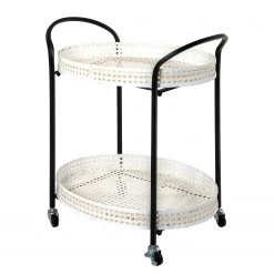 Loftscape Desserte Whiteville - Métal - Blanc crème / Noir