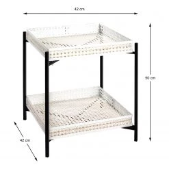 Loftscape Bout de canapé Whiteville III - Métal - Blanc crème / Noir -Meubles de salon Soldes 1000227253 201006 13150600079 SKETCH DETAILS P000000001000227253 sketch