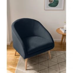 Ridgevalley Fauteuil Volonne - Tissu Nere: Bleu marine -Meubles de salon Soldes 1000227313 210325 07001900133 MOOD DETAILS P000000001000227313 mood