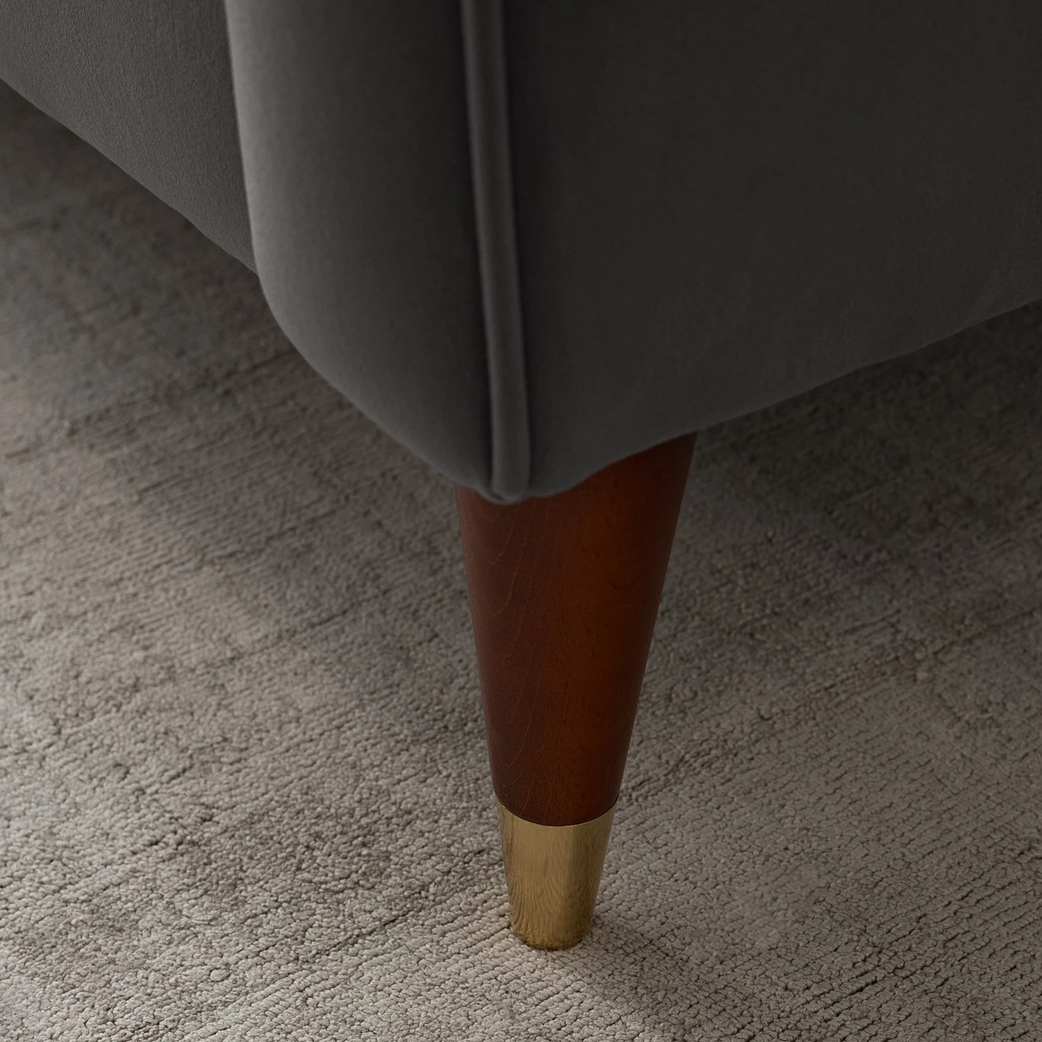 Red Living Canapé Suzy (2-3 places) - Velours Ravi: Gris 13 Red Living Canapé Suzy (2-3 places) - Velours Ravi: Gris – Image 11