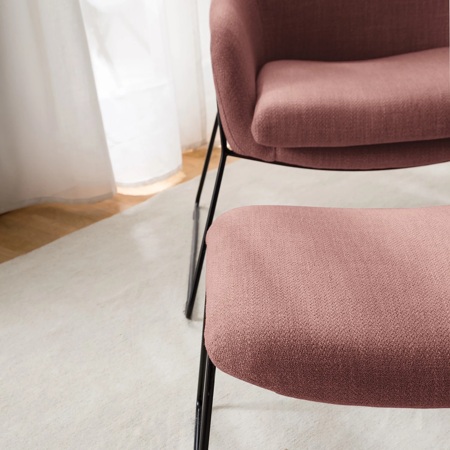 Red Living Repose-pieds Culin - Tissu Noela: Mauve 9 Red Living Repose-pieds Culin - Tissu Noela: Mauve – Image 7