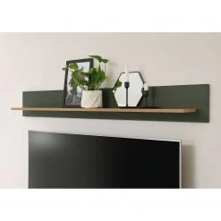 Norrwood Tablette murale Cardet - Vert mousse / Imitation chêne de Wotan -Meubles de salon Soldes 1000227573 201016 13042900088 MOOD DETAILS P000000001000227573 mood