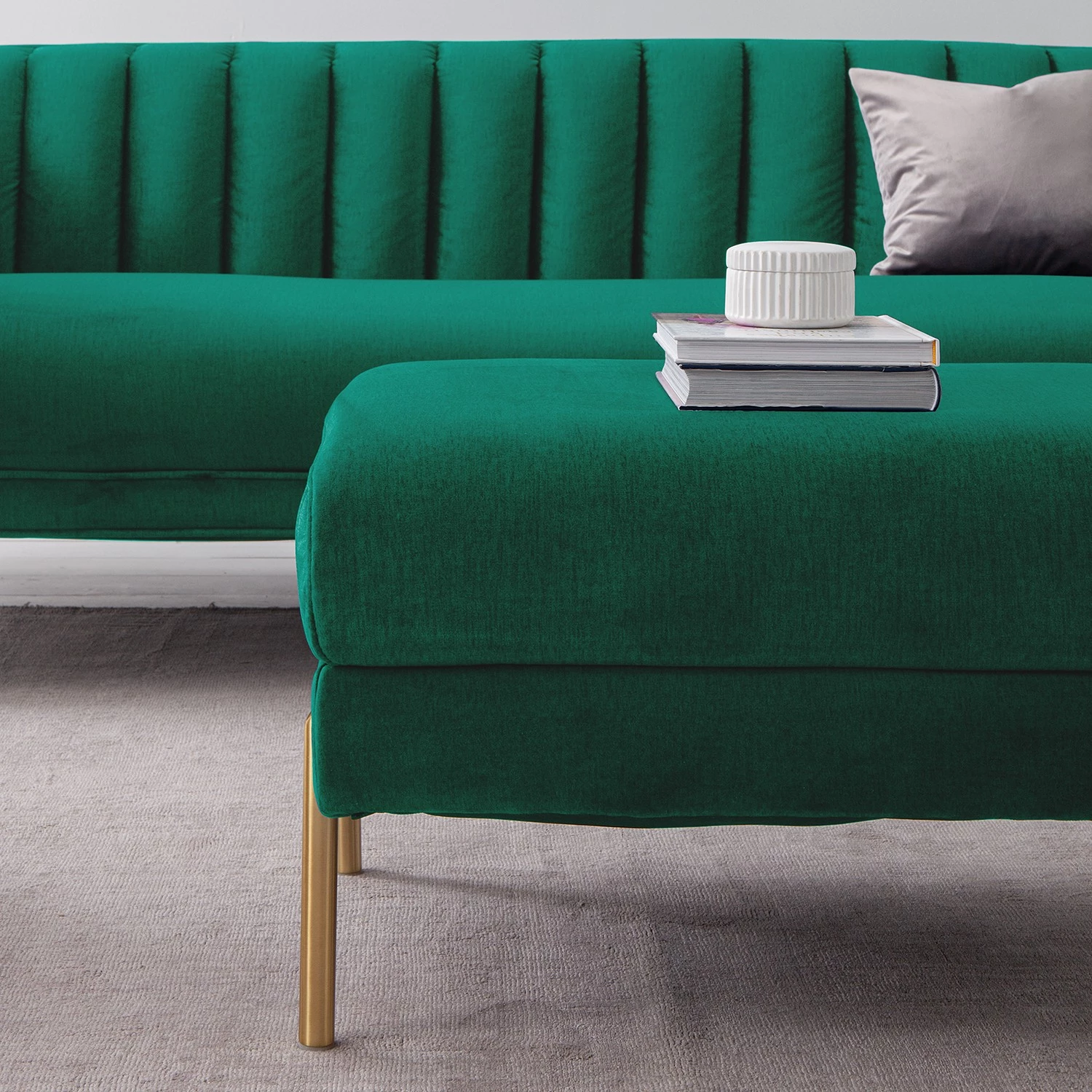 Jack & Alice Repose-pieds Borlo - Vert foncé 8 Jack & Alice Repose-pieds Borlo - Vert foncé – Image 6