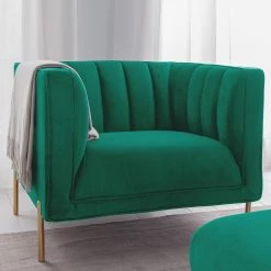 Jack & Alice Fauteuil Borlo - Vert foncé -Meubles de salon Soldes 1000227603 210702 06194400073 MOOD DETAILS P000000001000227603 mood