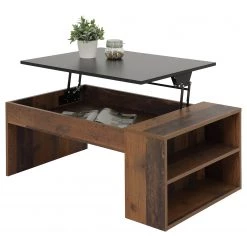 Red Living Table basse Spelle - Imitation vieux bois / Noir -Meubles de salon Soldes 1000227878 201016 14061000094 DETAILS P000000001000227878