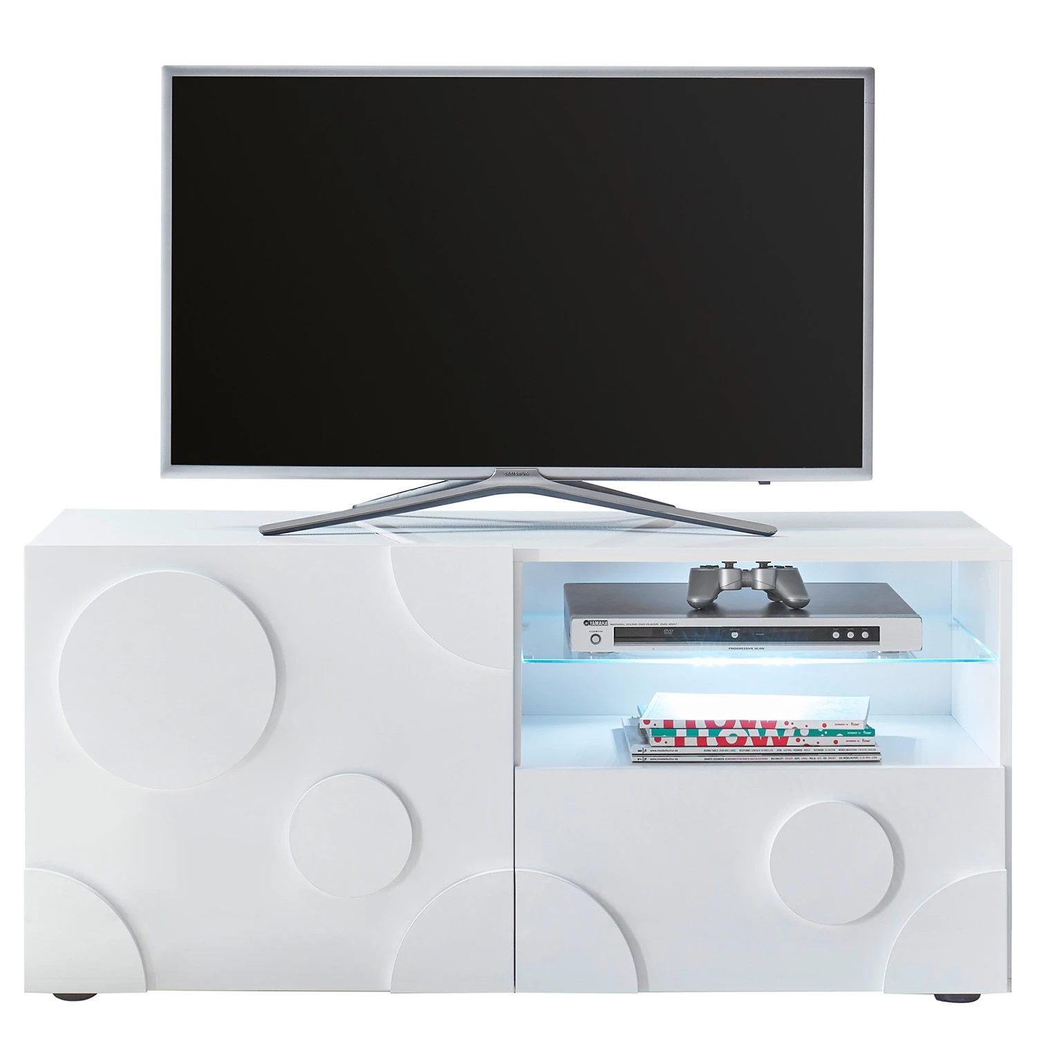 Loftscape Meuble TV Roubia I - Blanc brillant 3 Loftscape Meuble TV Roubia I - Blanc brillant